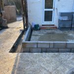 Footings and block work for a new extension