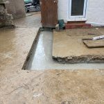 Concrete foundations for a porch building
