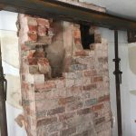 Example of brickwork removed with new RSJ beam installed